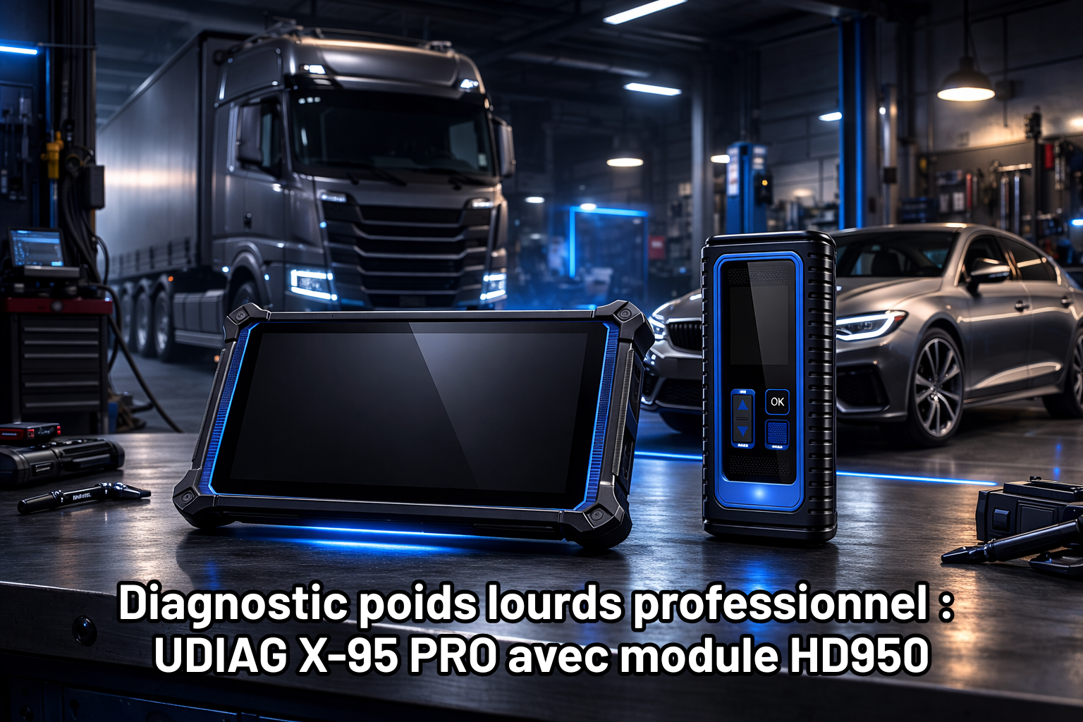 UDIAG X-95 PRO Heavy Duty Diagnostic Tool with HD950 Module — J1939 J1587 K-Line