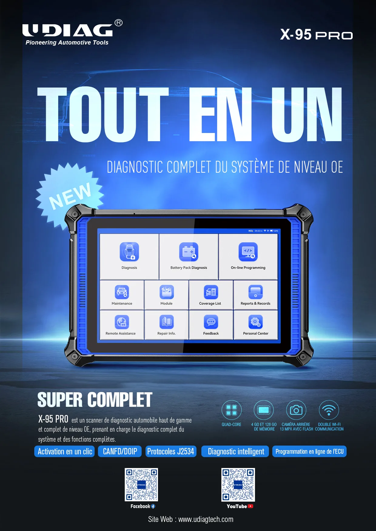 UDIAG X-95 PRO : la valise haut de gamme pour ateliers exigeants