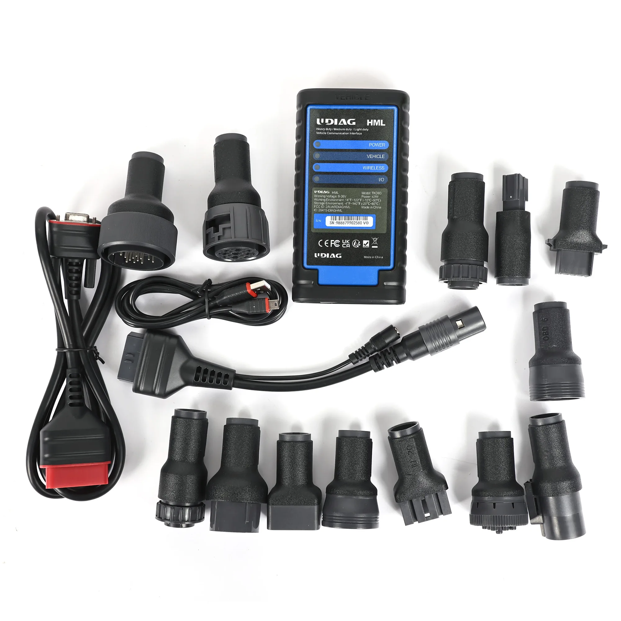 UDIAG X-95 PRO heavy goods vehicle diagnostic case and HD950 module included