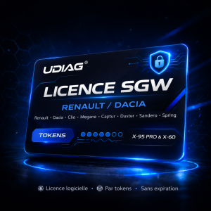 Licence SGW Renault Dacia par tokens – Bypass Security Gateway – Compatible X-95 PRO et X-60 – UDIAG