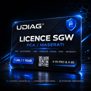 Licence SGW FCA Maserati – Bypass Security Gateway 1 an – Compatible X-95 PRO et X-60 – UDIAG