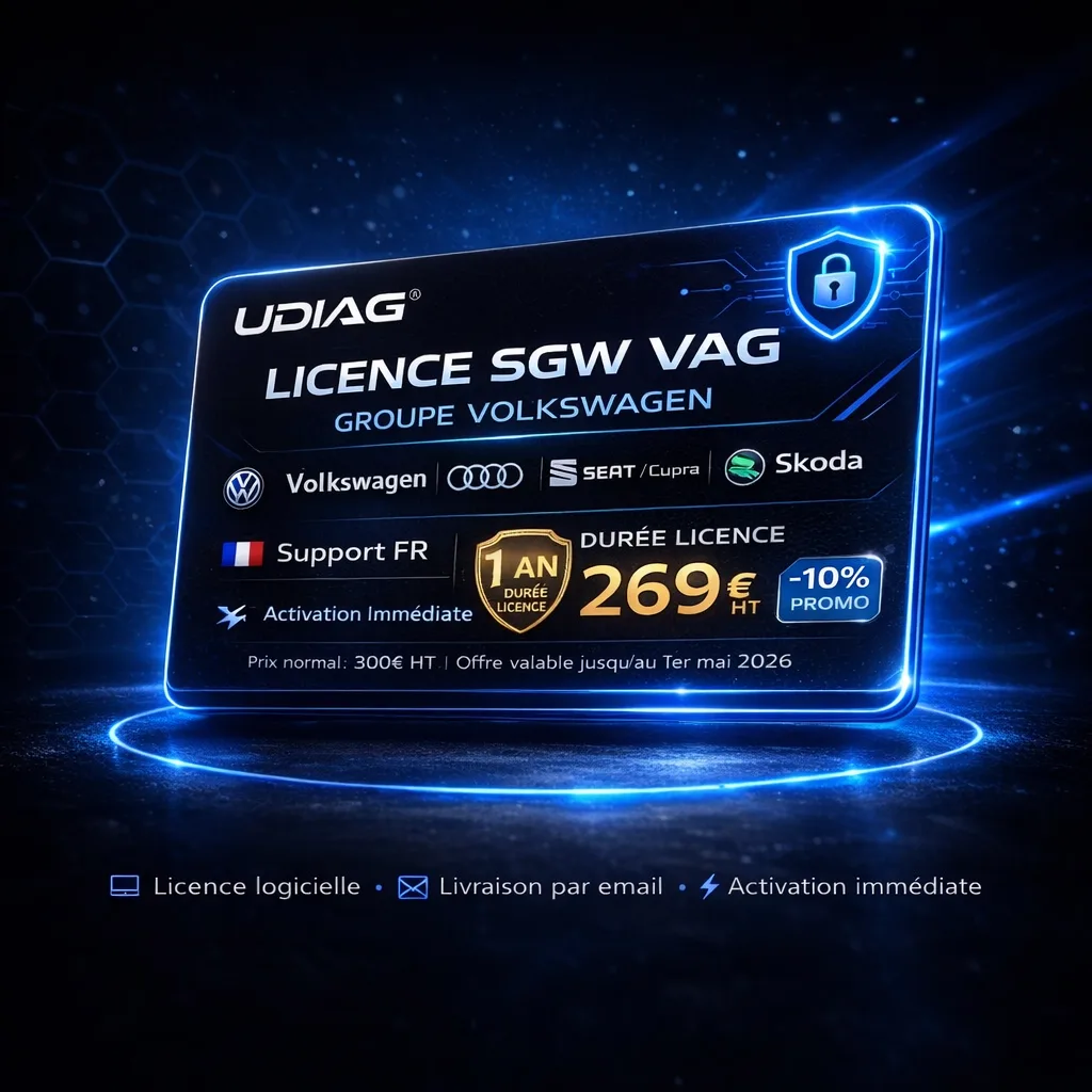 Licence SGW VAG UDIAG — accès passerelle sécurisée Volkswagen Audi SEAT Skoda