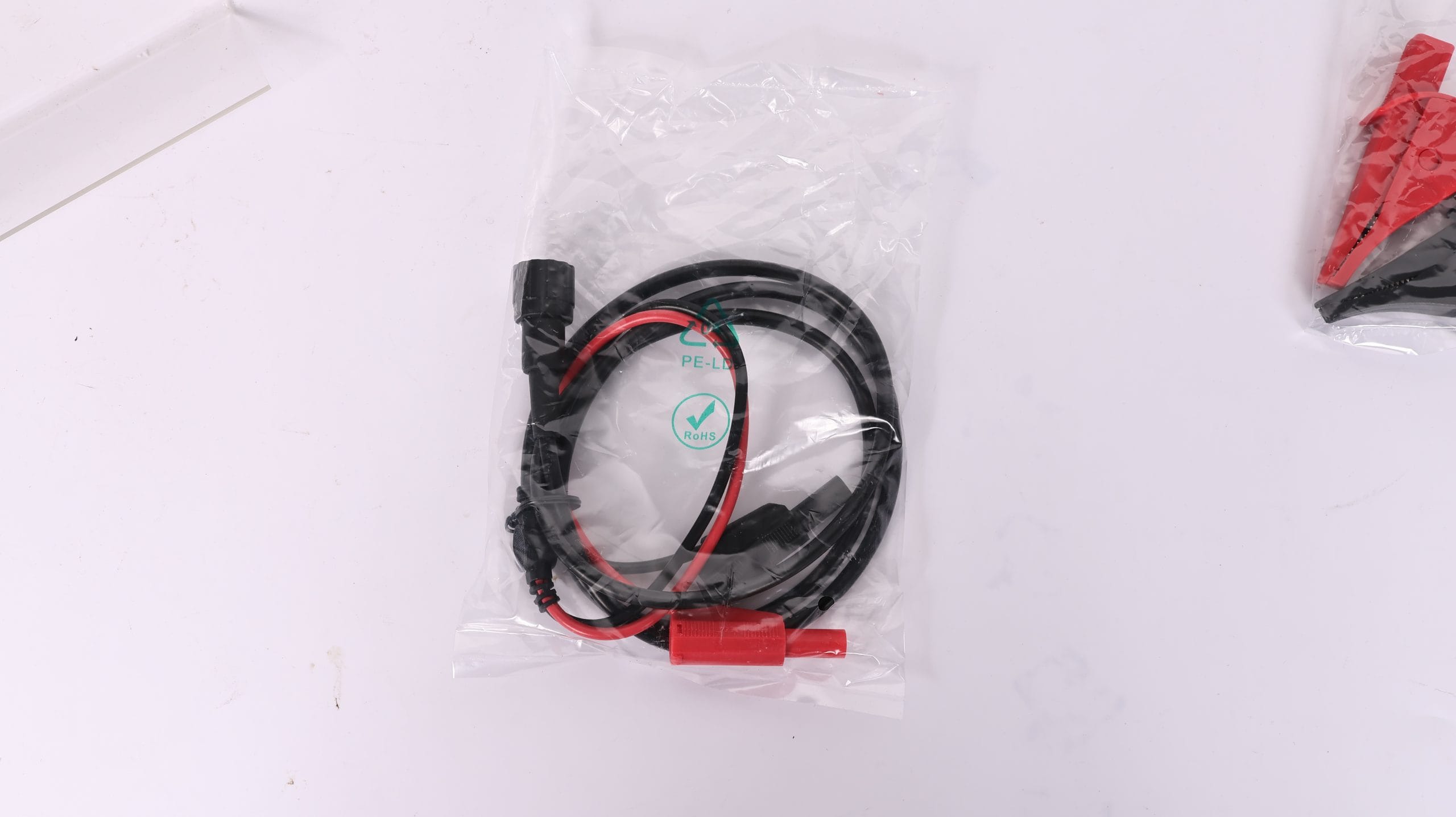 oscilloscope automobile professionnel OS100 clips crocodile rouge noir
