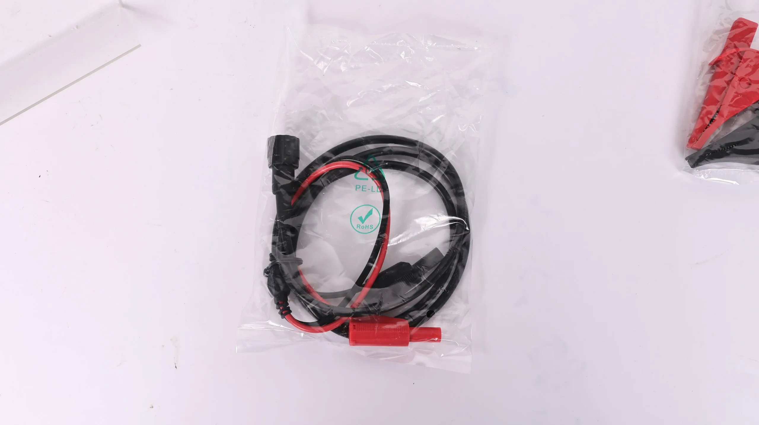oscilloscope automobile professionnel OS100 clips crocodile rouge noir