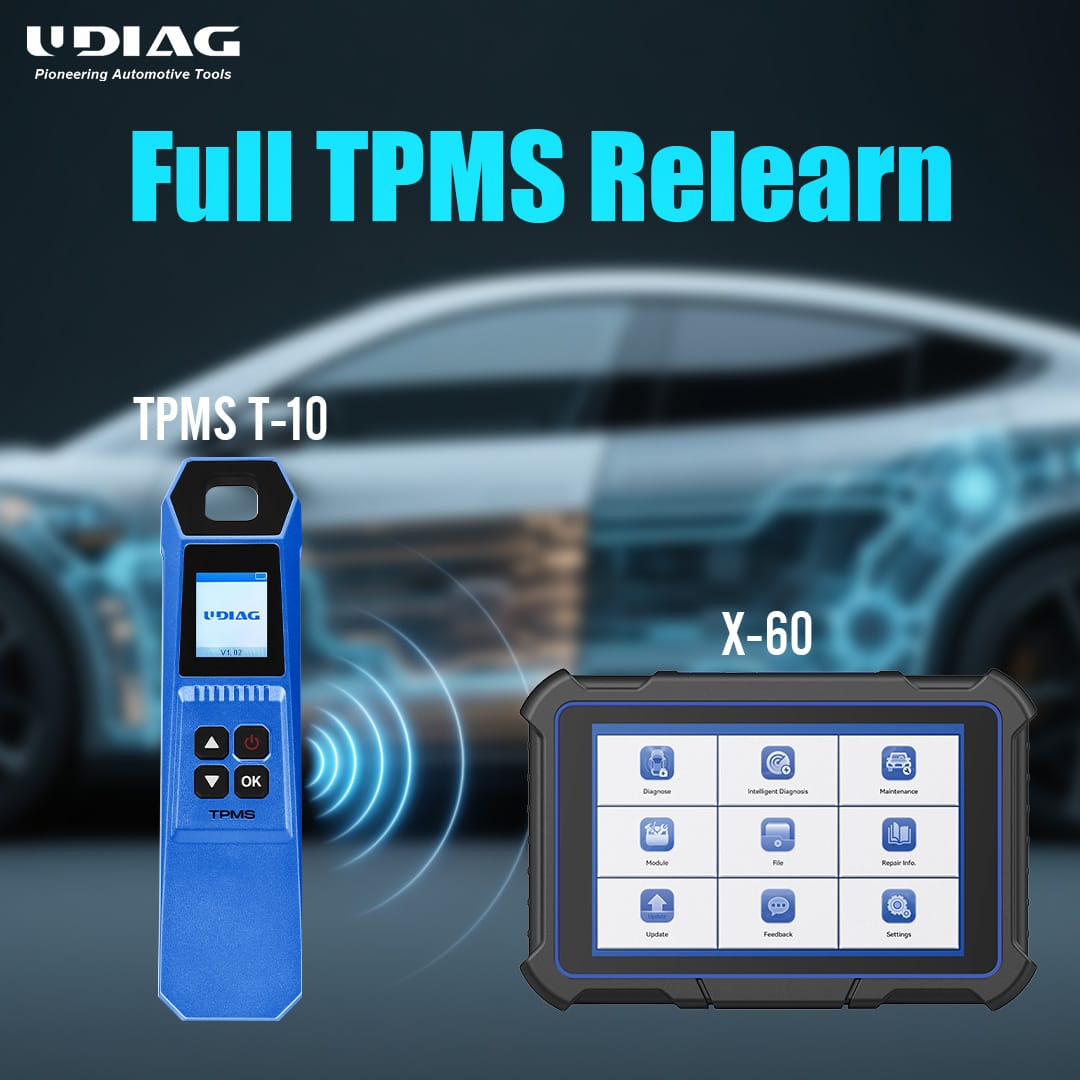UDIAG TPMS T-10 Full TPMS Relearn con escáner X-60