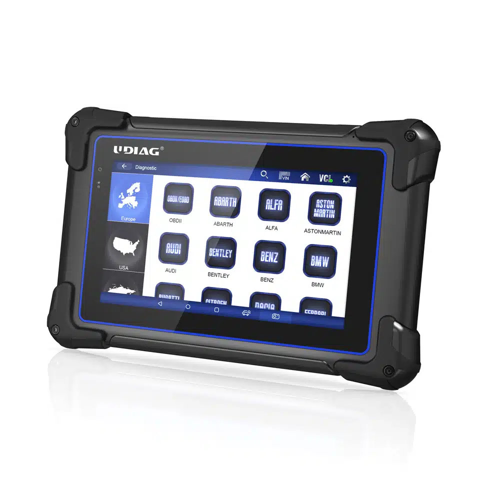 valise diagnostic multimarque UDIAG X-50 vue latérale gauche