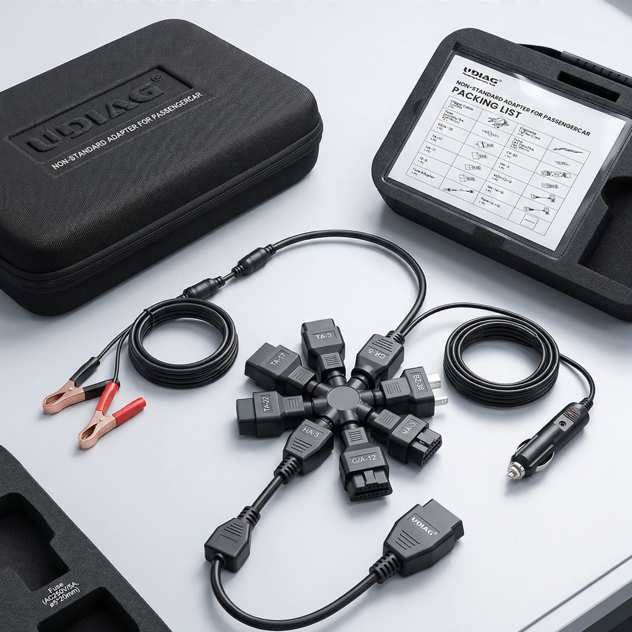 kit connecteurs OBD non standard CT950 packing list complète 14 adaptateurs