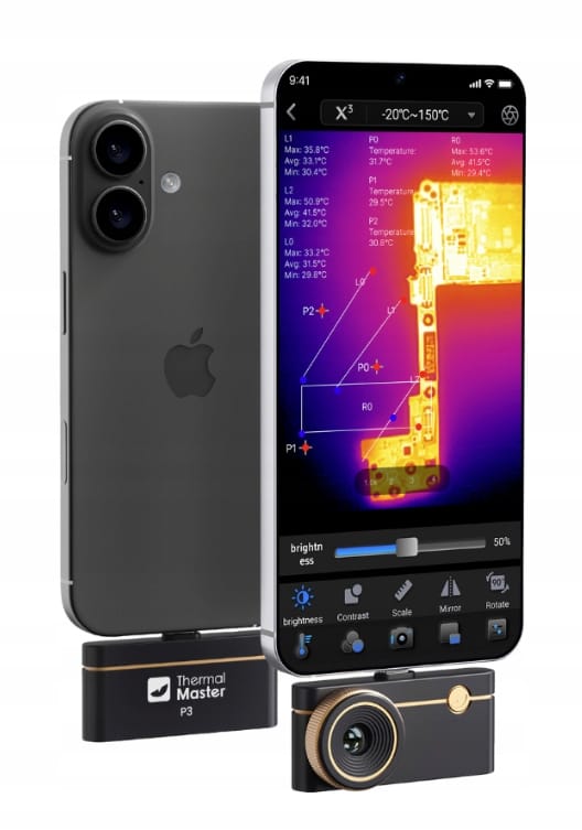 caméra thermique smartphone P3 taille compacte main