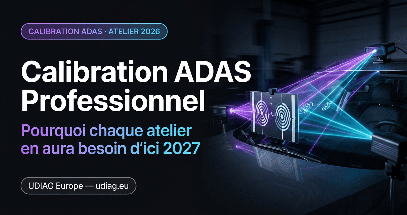 calibration ADAS professionnel atelier 2026 UDIAG SuperADAS camera radar