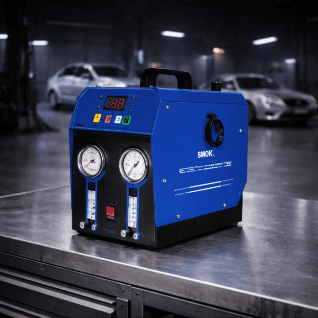 machine à fumée automobile ALT550 vue face panneau commande