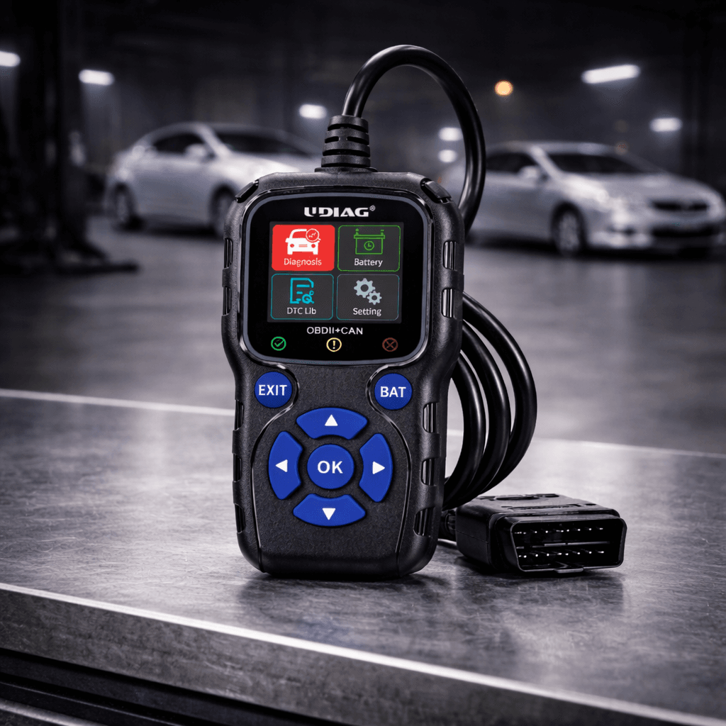 scanner OBD2 test batterie CR720 vue face écran couleur