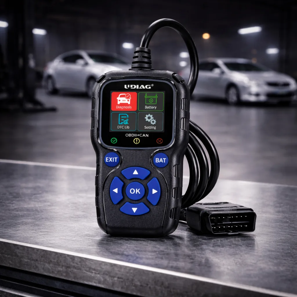 scanner OBD2 test batterie CR720 vue face écran couleur