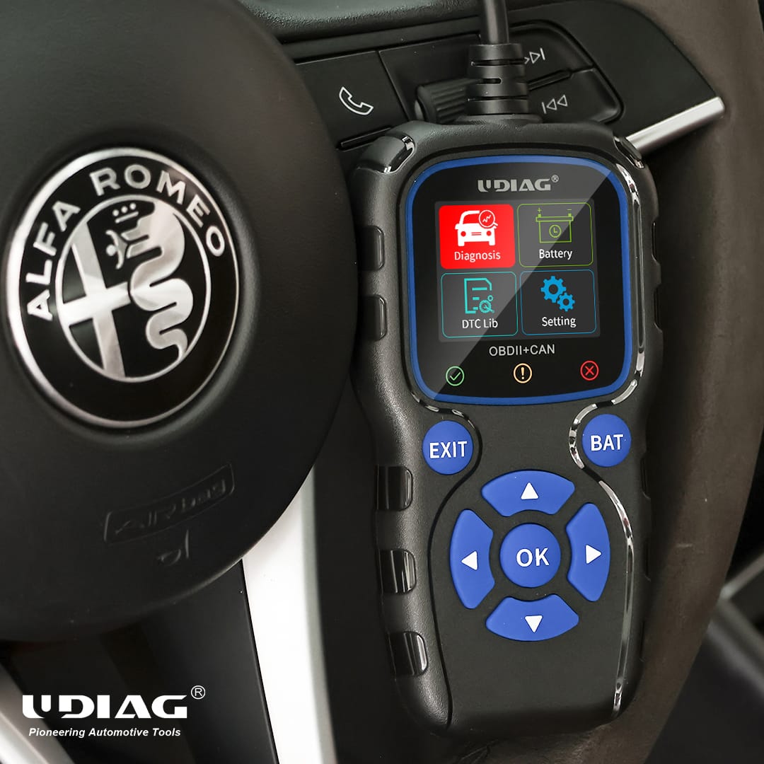 scanner OBD2 test batterie CR720 vue dessus