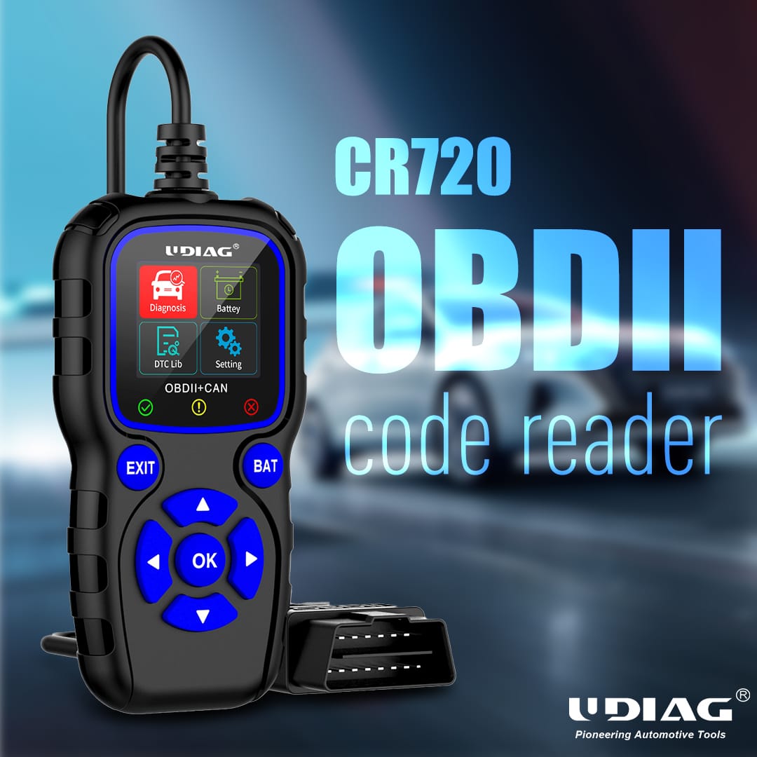 scanner OBD2 test batterie CR720 vue latérale
