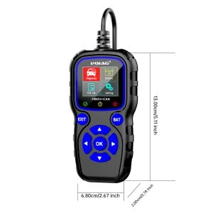 scanner-obd2-test-batterie-cr720-ecran-batterie scanner OBD2 test batterie CR720 vue angle