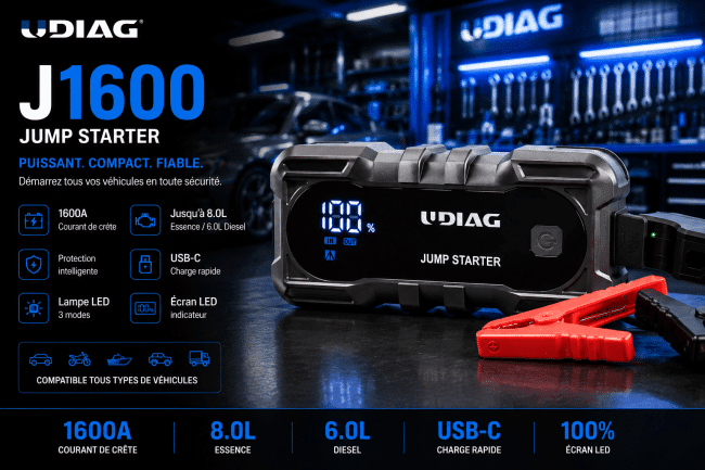 UDIAG J1600 Booster Démarreur Portable