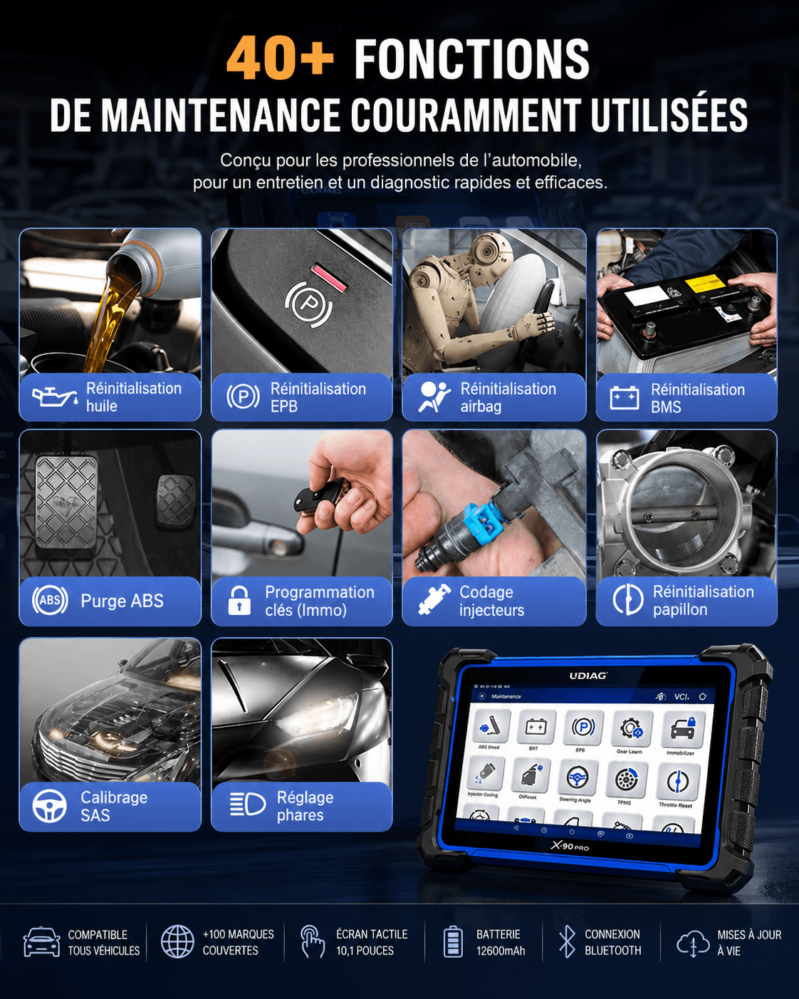 UDIAG X-90 PRO Système de Diagnostic Intelligent Multifonction - Imagen 3
